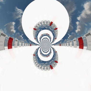 Kapılı fraktal. 3B görüntüleme