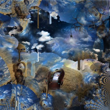 Fraktal elementlerle gerçeküstü sanat