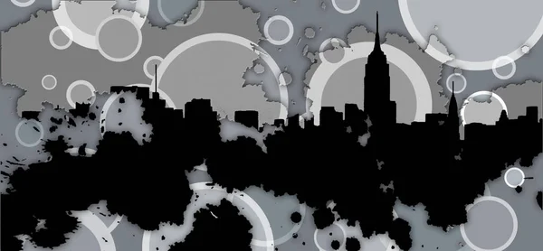 Nyc Abstrato Moderno Renderização — Fotografia de Stock