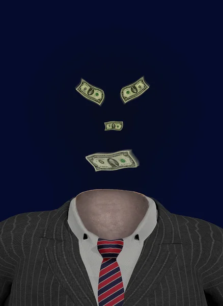 Composição Metafórica Empresário Dinheiro — Fotografia de Stock