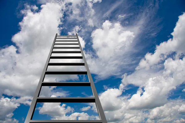 Escada Para Céu Renderização — Fotografia de Stock