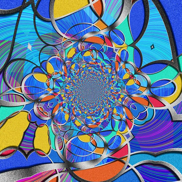 Colorido Fractal Arte Moderno Renderizado — Foto de Stock