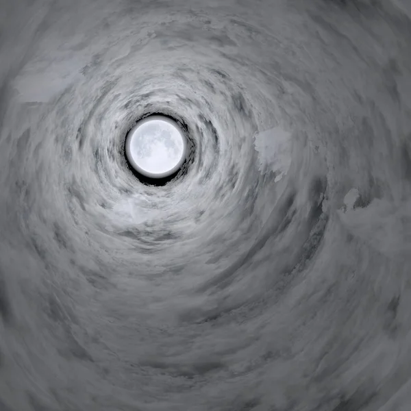 Mračný Tunel Měsíc Vykreslování — Stock fotografie