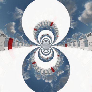 Kapılı fraktal. 3B görüntüleme