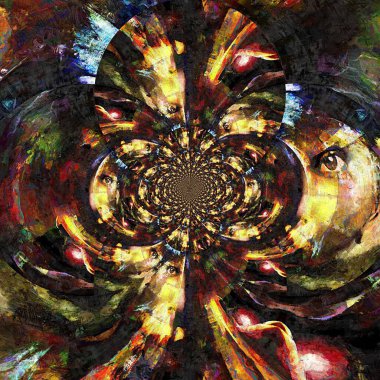 Modern sanat soyut fraktal. 3B görüntüleme