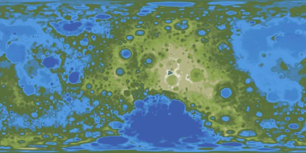 Terraformed Moon Surface Map Rendering — Stock Photo, Image