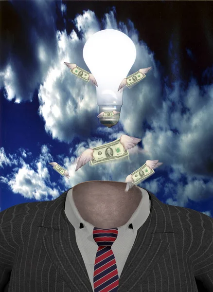 Metaphorical Composition Businessman Money — Stock Photo, Image