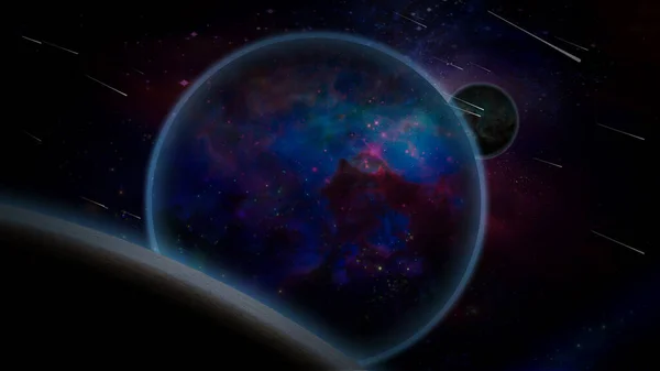 Exo Napbolygó Végtelen Űrben — Stock Fotó