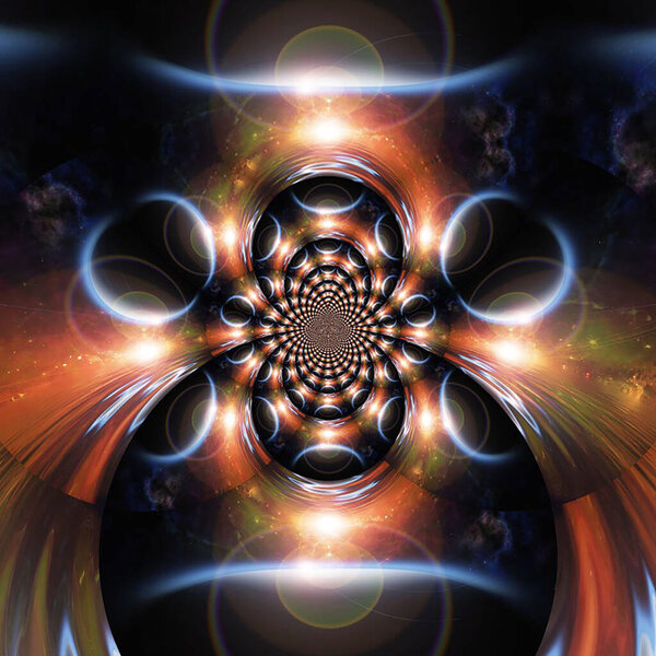 Planets and eclipse. Fractal art