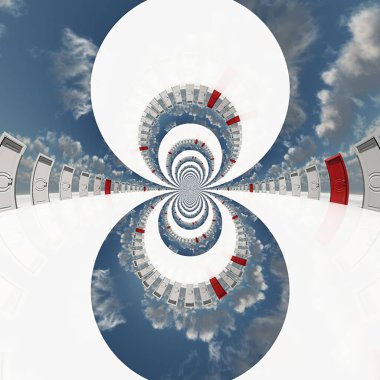 Kapılı fraktal. 3B görüntüleme