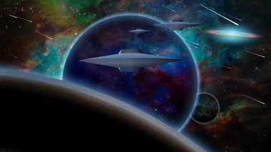 Evrende uzay gemileri var. Dış gezegenler ve kayan yıldızlar
