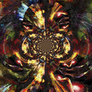 Modern sanat soyut fraktal. 3B görüntüleme