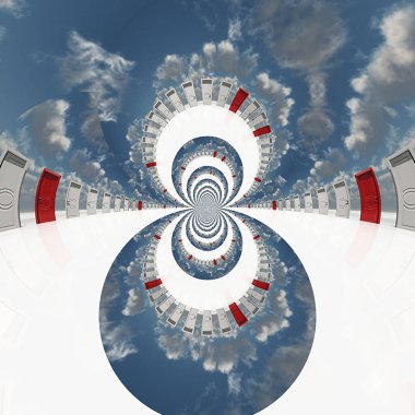 Kapılı fraktal. 3B görüntüleme