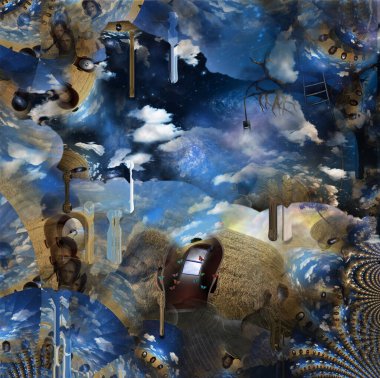 Fraktal elementlerle gerçeküstü sanat