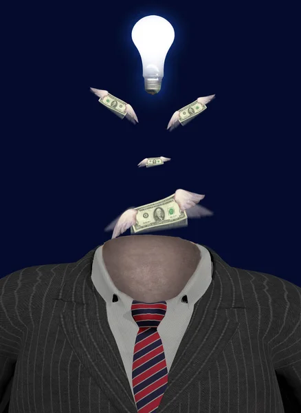 Composição Metafórica Empresário Dinheiro — Fotografia de Stock