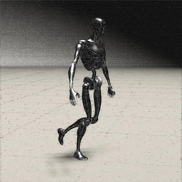 Droide Robot Rendering — Foto Stock