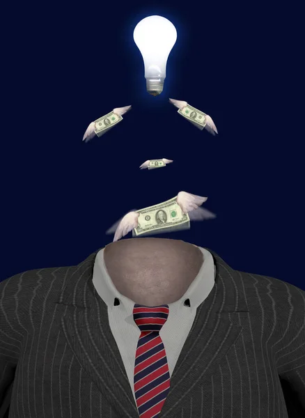 Metaphorical Composition Businessman Money — Stock Photo, Image