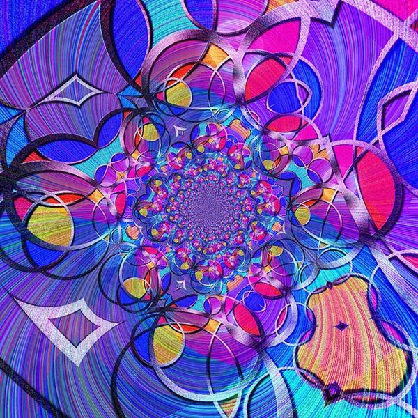 Colorido Fractal Arte Moderno Renderizado — Foto de Stock