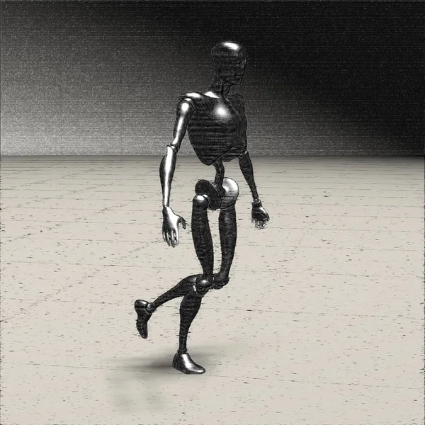 Droide Robot Rendering — Foto Stock