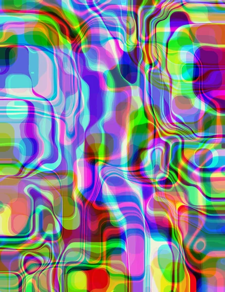 Abstract Multicolored Painting Modern Digital Art Rendering — Photo