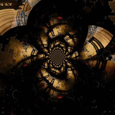 Manhattan Köprüsü fraktal. 3B görüntüleme