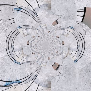 Soyut fraktal. Geometrik biçimler ve çizgiler. 3B görüntüleme