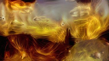 Kavramsal soyut sanat. 3B görüntüleme