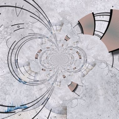 Yumuşak renkli fraktal. 3B görüntüleme