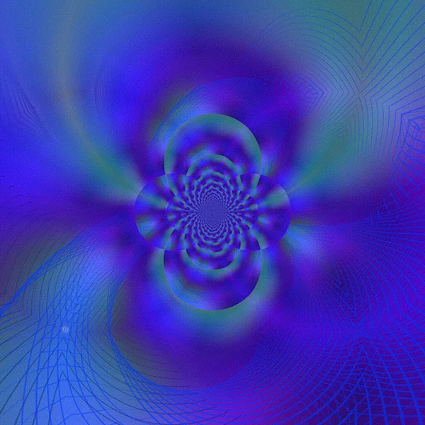 Fractal Pattern Purple Blue Colors Rendering — Stock Photo, Image