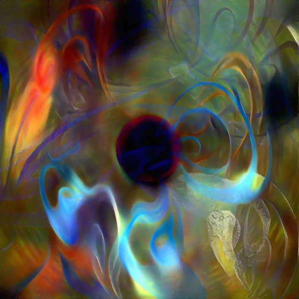 Abstract Swirls Painting Rendering — Stock Photo, Image