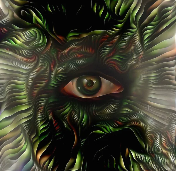 Ojo Humano Pintura Abstracta Renderizado —  Fotos de Stock