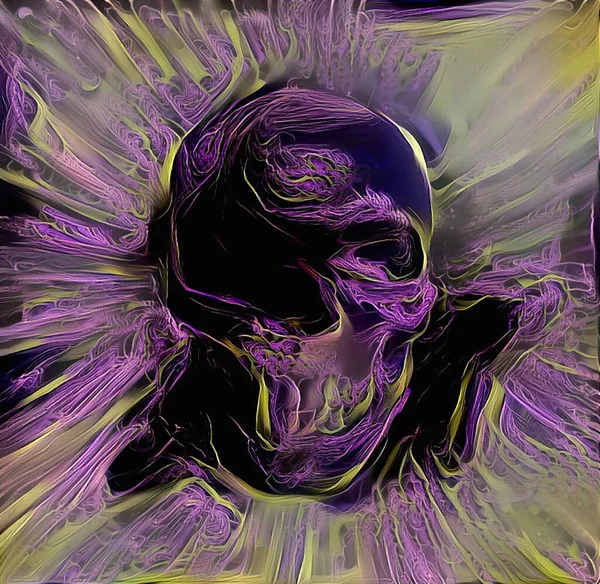 Calavera Abstracta Colorida Renderizado —  Fotos de Stock