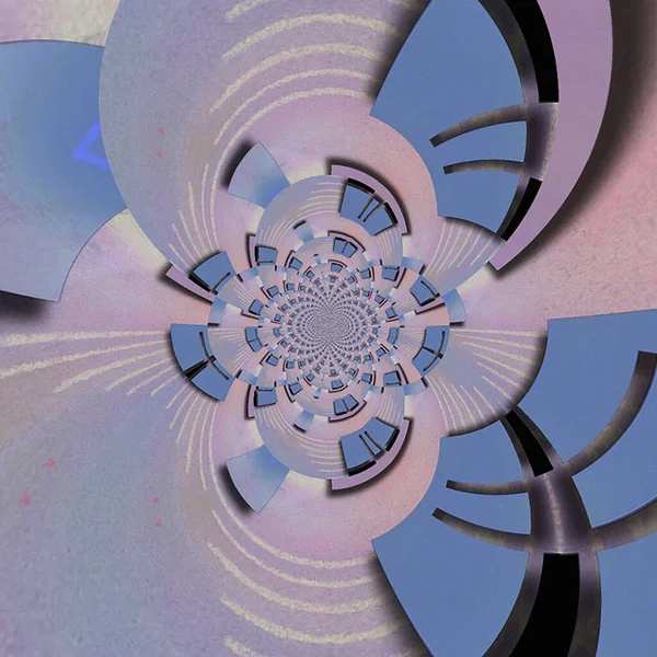 Abstrakt Fraktal Koncentriska Cirklar — Stockfoto