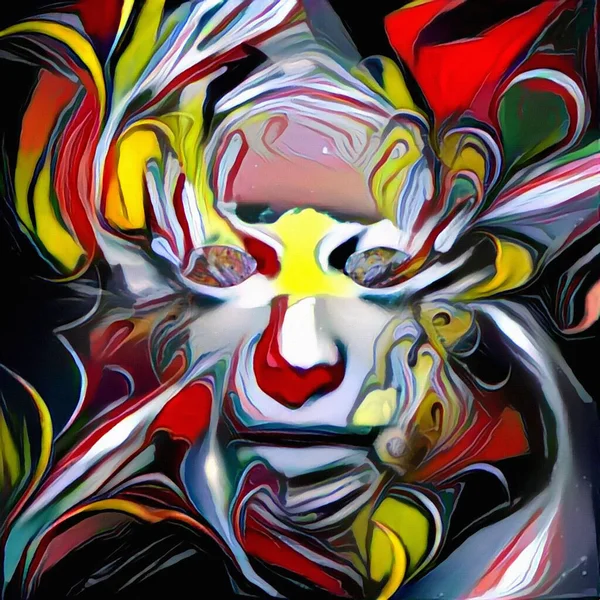 Máscara Mujer Abstracta Renderizado —  Fotos de Stock