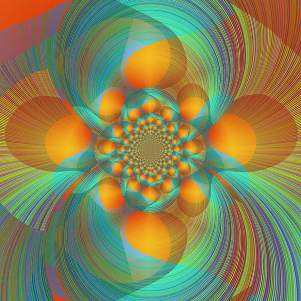 Abstrato Fractal Colorido Renderização — Fotografia de Stock