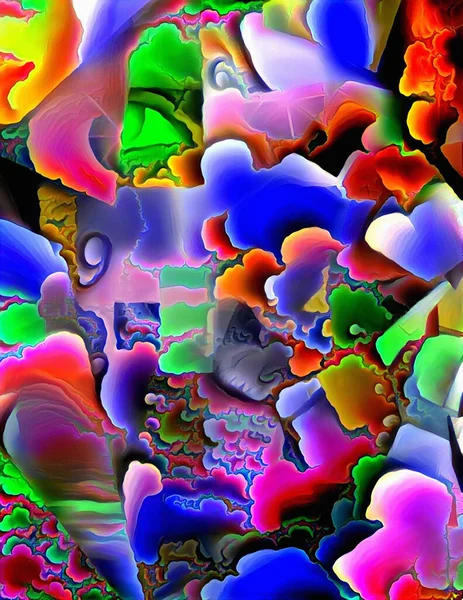 Arte Abstracto Digital Pintura Renderizado — Foto de Stock