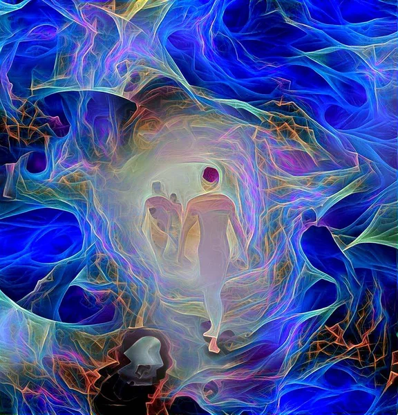 Souls Passing Tunnel Rendering — Stock Photo, Image