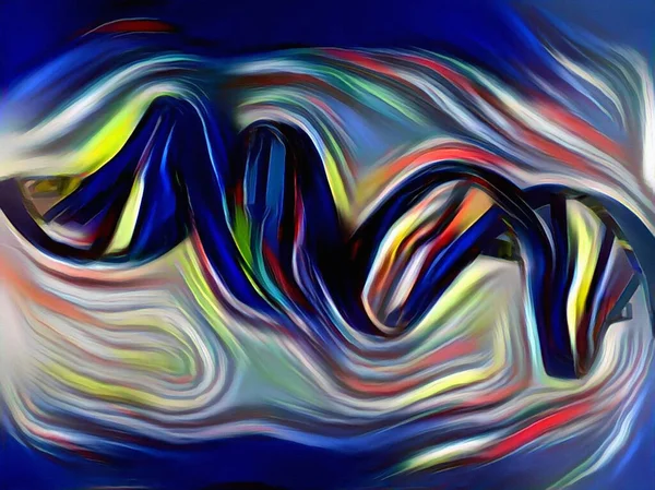 Dna Strand Abstract Rendering — Stock Photo, Image