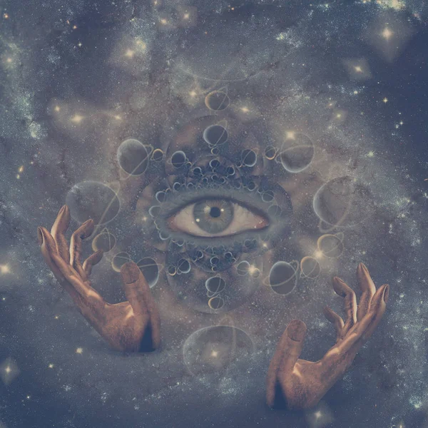 Eye God Surreal Space — Stock Photo, Image