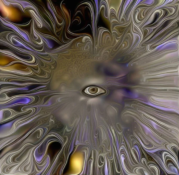 Ojo Humano Pintura Abstracta Renderizado —  Fotos de Stock