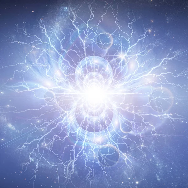 Energie Vybuchla Vesmíru Vykreslování — Stock fotografie