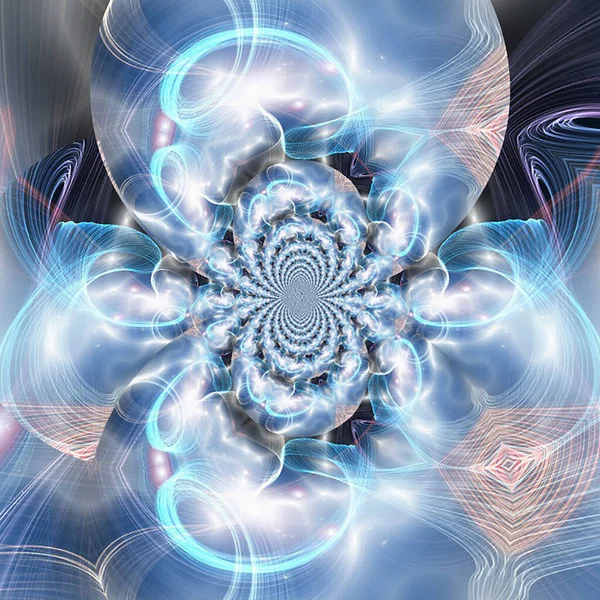 Fractal Swirling Lights Rendering — Stock Photo, Image