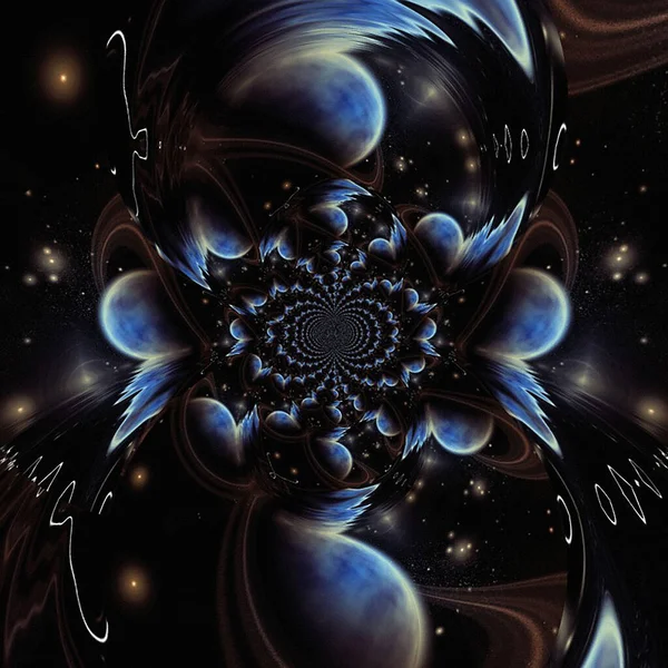 Frattale Planetario Infinite Dimensioni Rendering — Foto Stock