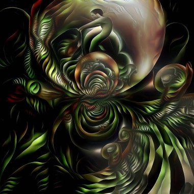 Modern dijital soyut. 3B görüntüleme