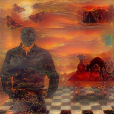 Soyut sanat. Dijital resim. 3B görüntüleme