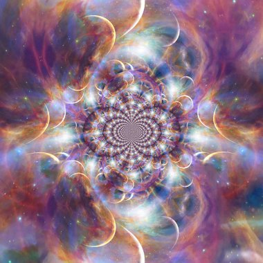 Canlı uzaydaki gezegenler. 3B görüntüleme