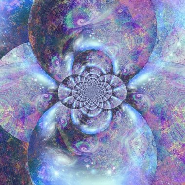 Mor renkte canlı fraktal