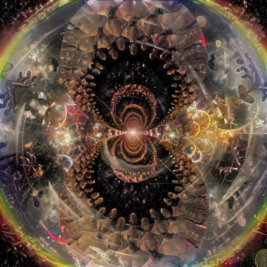 Modern dijital soyut. 3B görüntüleme