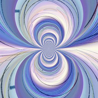 Yumuşak renklerde soyut fraktal. 3B görüntüleme