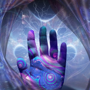 Yaratıcının eli. 3B görüntüleme